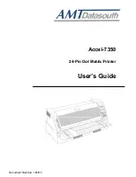 Preview for 1 page of AMT Datasouth Accel-7350 User Manual