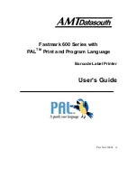 Preview for 1 page of AMT Datasouth Fastmark 600 Series User Manual