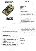 Preview for 1 page of AMT HEATER HR-1 User Manual