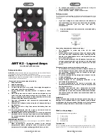 AMT Legend Amps K2 Quick Manual preview