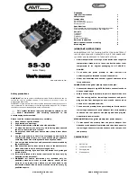 AMT SS-30 User Manual предпросмотр