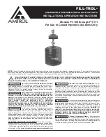 Предварительный просмотр 1 страницы Amtrol FILL-TROL FT-109 Installation & Operation Instructions