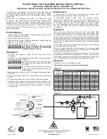 Предварительный просмотр 2 страницы Amtrol FILL-TROL FT-109 Installation & Operation Instructions