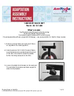 Preview for 1 page of AmTryke 30-13-1400 Adaptation Assembly Instructions