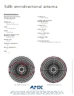 Предварительный просмотр 2 страницы AMX 5dBi omnidirectional antenna NXA-WAP2405A Specifications