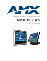 Предварительный просмотр 1 страницы AMX AMXUSBLAN Operation/Reference Manual