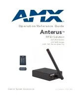 Preview for 1 page of AMX ANT-RDR Operation/Reference Manual