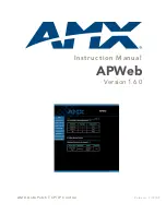 AMX APWeb Instruction Manual preview