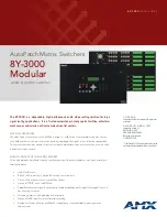 Preview for 1 page of AMX AutoPatch 8Y-3000 Specifications
