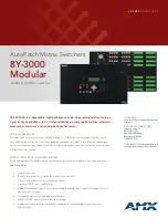 AMX AutoPatch 8Y-3000 Specifications preview