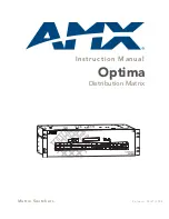 AMX AutoPatch Optima AVS-OP-1616-110 Instruction Manual preview