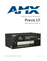 AMX AutoPatch Precis LT Instruction Manual preview