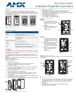 Предварительный просмотр 1 страницы AMX AutoPatch Quick Start Manual