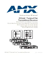 Preview for 1 page of AMX AVB-DWP-TX-MULTI-DXLINK Instruction Manual