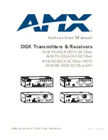 AMX AVB-RX-DGX-SC Fiber-DVI Instruction Manual предпросмотр