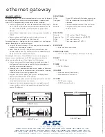 Предварительный просмотр 2 страницы AMX AXB-NET Specifications