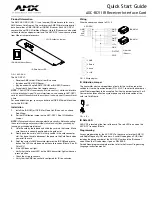 Preview for 1 page of AMX AXC-RCVI Quick Start Manual