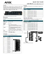 Preview for 1 page of AMX AXC-REL8 Quick Start Manual