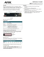 Preview for 1 page of AMX AXF-S AXCESS SERVER CARDFRAME (WITH AXC-S CARD) Reference Manual