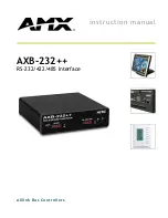 Предварительный просмотр 1 страницы AMX AXlink Bus Controllers AXB-232++ Instruction Manual