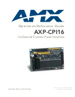 Preview for 1 page of AMX AXP-CPI16 Manual