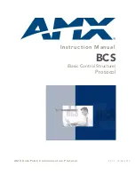 Preview for 1 page of AMX BCS Instruction Manual