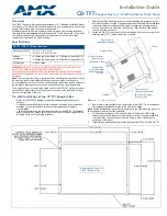 Preview for 1 page of AMX CB-TP7 Installation Manual