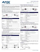 Preview for 1 page of AMX CBL-HDMI-FL2-16 Quick Start Manual