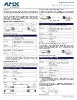 AMX CBL-HDMI-FL2-16 Quick Start Manual предпросмотр