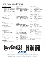 Preview for 2 page of AMX CF2 Specifications