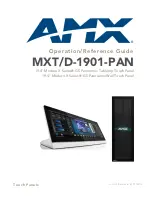 Preview for 1 page of AMX D-1901-PAN Operation/Reference Manual