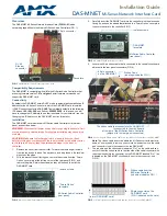 Предварительный просмотр 1 страницы AMX DAS-MNET Installation Manual