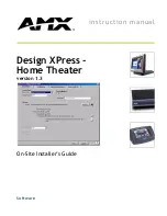 AMX DESIGN XPRESS HOME THEATER V1.3 - ON SITE INSTALLER GUIDE Instruction Manual preview