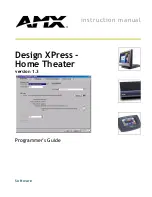 AMX DESIGN XPRESS HOME THEATER V1.3 - PROGRAMMER GUIDE Instruction Manual preview