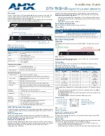 AMX DTV-TX03-US Installation Manual preview