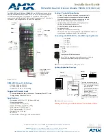 AMX Dual DC Dimmer Module RDM-2DC Installation Manual preview