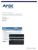 Preview for 1 page of AMX DVX-21XXHD Webconsole & Programming Manual