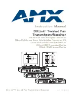 Preview for 1 page of AMX DXLink Instruction Manual