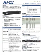 Preview for 1 page of AMX Endeleo Multi-Format Receiver UDM-RX02 Installation Manual