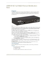 Предварительный просмотр 15 страницы AMX Endeleo Multi-Format Receiver UDM-RX02 Operation/Reference Manual