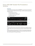 Preview for 9 page of AMX Enova AVX-400 Operation/Reference Manual