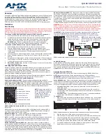 Preview for 1 page of AMX Enova DGX 100 Series Quick Start Manual