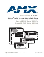 Preview for 1 page of AMX Enova DGX 8 Instruction Manual