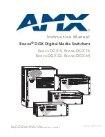 Предварительный просмотр 1 страницы AMX Enova DGX 8 Instruction Manual