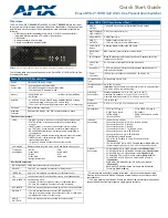 Preview for 1 page of AMX Enova DVX-2110HD-SP Quick Start Manual