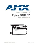 AMX Epica DGX 32 Instruction Manual preview