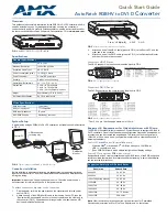 AMX FG1010-09 Quick Start Manual предпросмотр