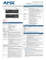 Предварительный просмотр 1 страницы AMX FG2105-90 Installation Manual