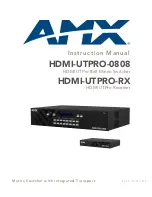 Предварительный просмотр 1 страницы AMX HDMI-UTPRO-0808 Instruction Manual