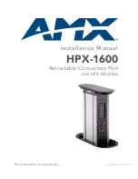 Preview for 1 page of AMX HPX-1600 Installation Manual